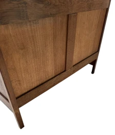 Art Deco Modernist Sideboard or credenza with Black Lacquered Top, 1930s
